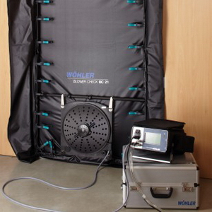 Luftdichtemessung mit Blower Check